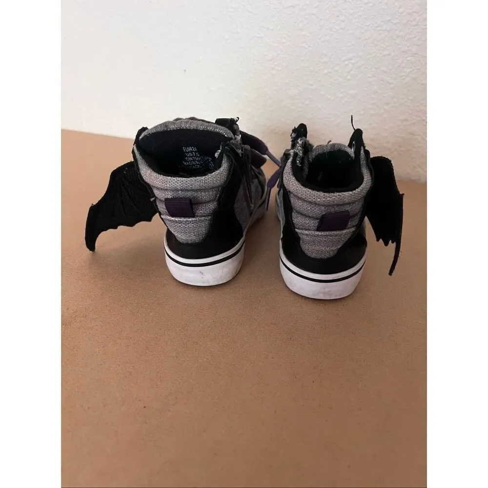Batman Bat Wings Athletic Sneakers for toddler boy/girl size 7